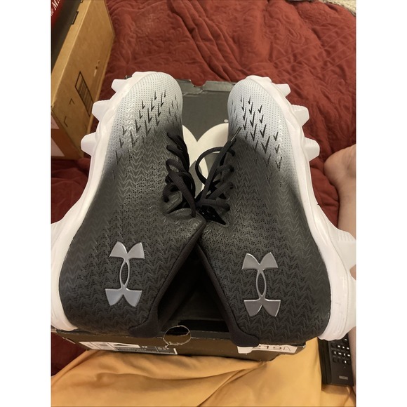 Under Armour Spotlight Fran RM 4.0 Cleats Black White 3027293-001 Men Size12 New - Picture 7 of 9